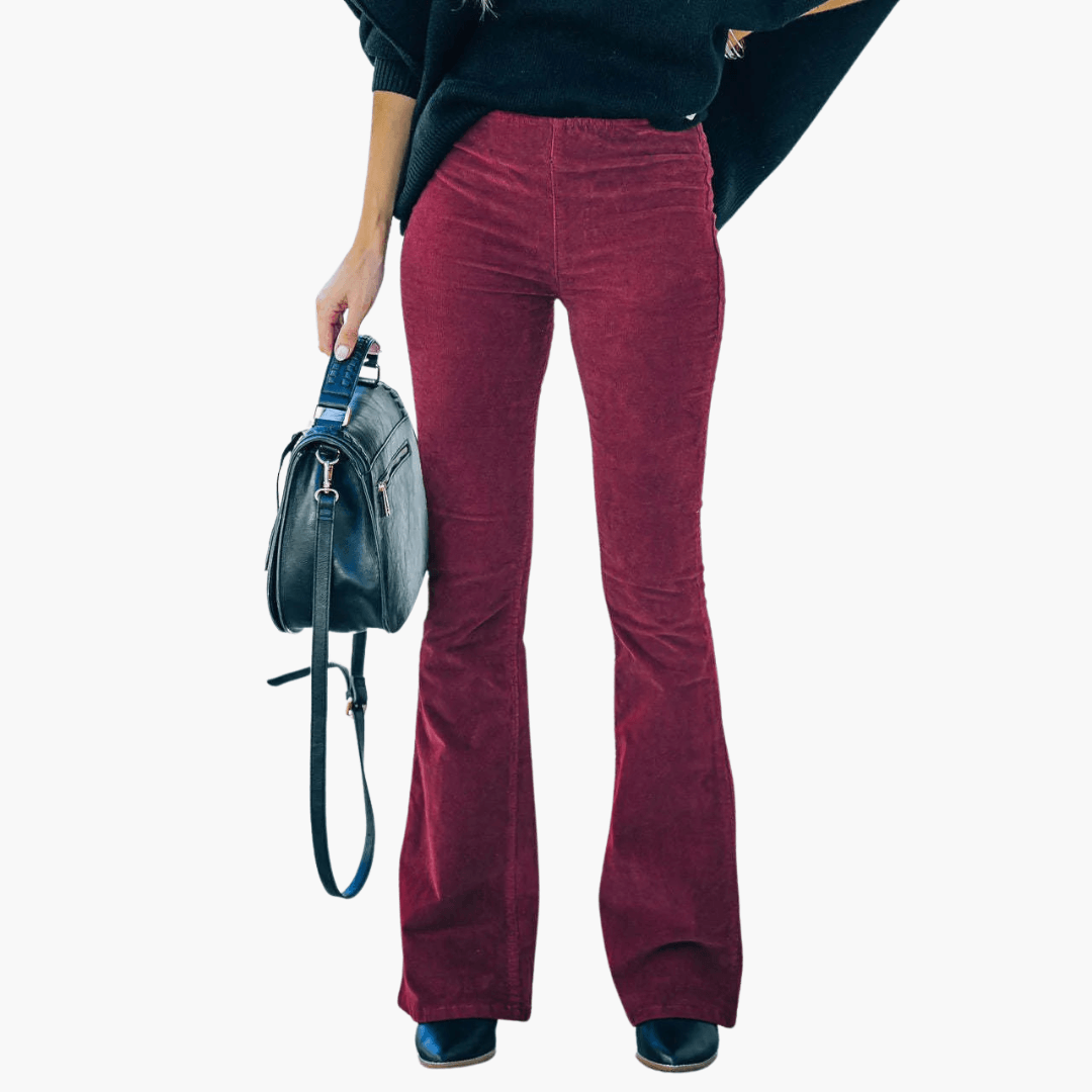 Classic High Waisted Wide Leg Corduroy Pants