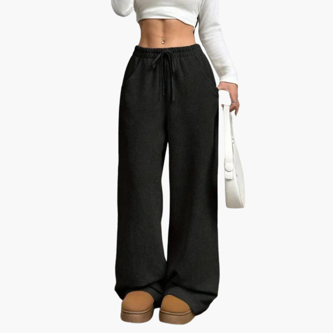 Comfortable High Waisted Wide Leg Corduroy Pants