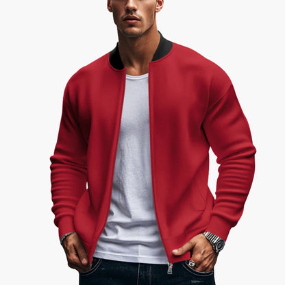 Men's Quilted Zip Up Flight Jacket