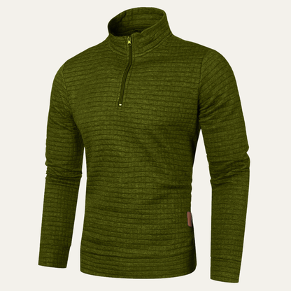 Comfortable Men's Breathable Quarter Zip Pullover Sweater