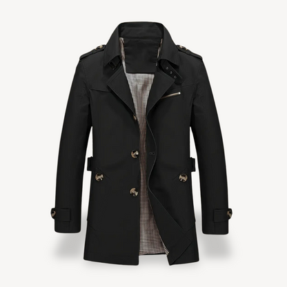 Classic Double Breasted Mens Trench Coat - Nocini