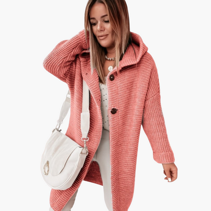 Ladies Open Front Hoodie Sweater
