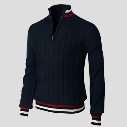 Trendy Men's Zip Up Sweater
