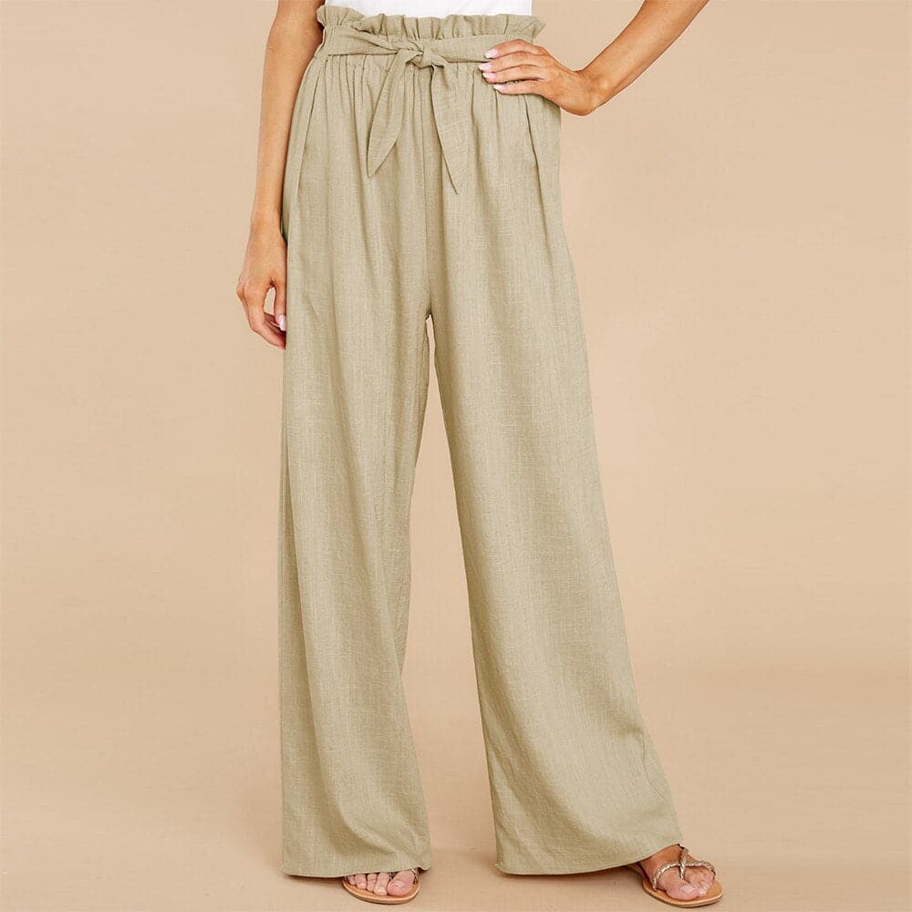 Comfy Women's Wide Leg Pants with Elastic Waistband