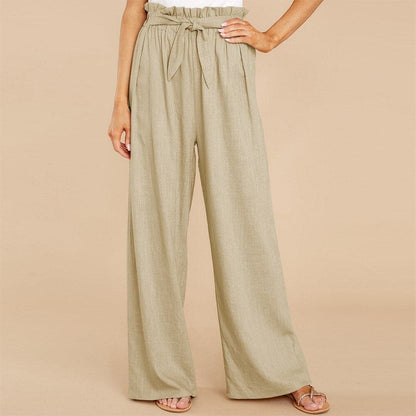 Comfy Women's Wide Leg Pants with Elastic Waistband