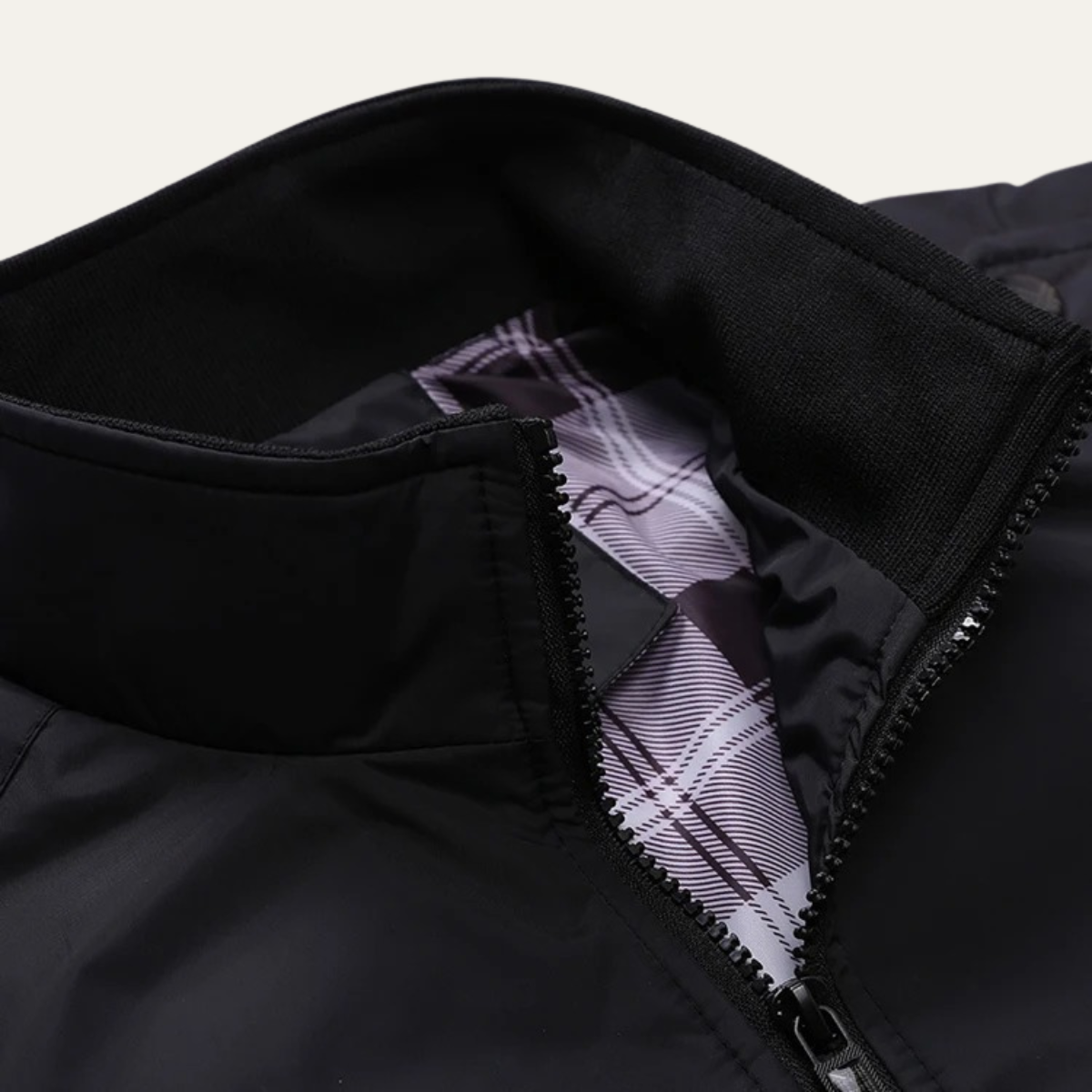 Slim Fit Men's Bomber Jacket with Stand Collar