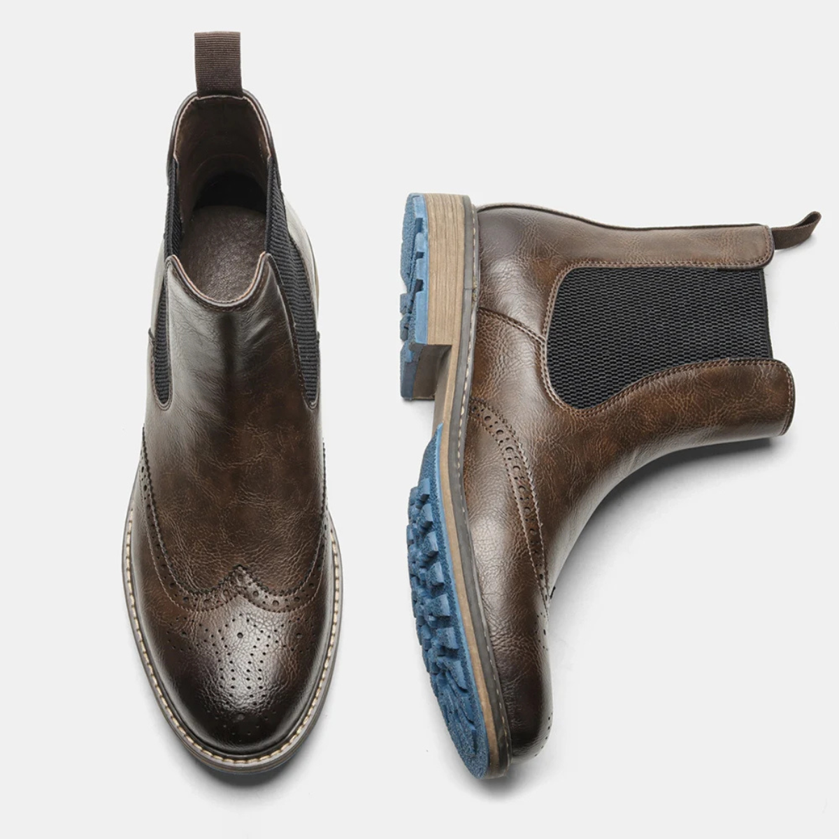 Luxury Men's Leather Ankle Chelsea Boots