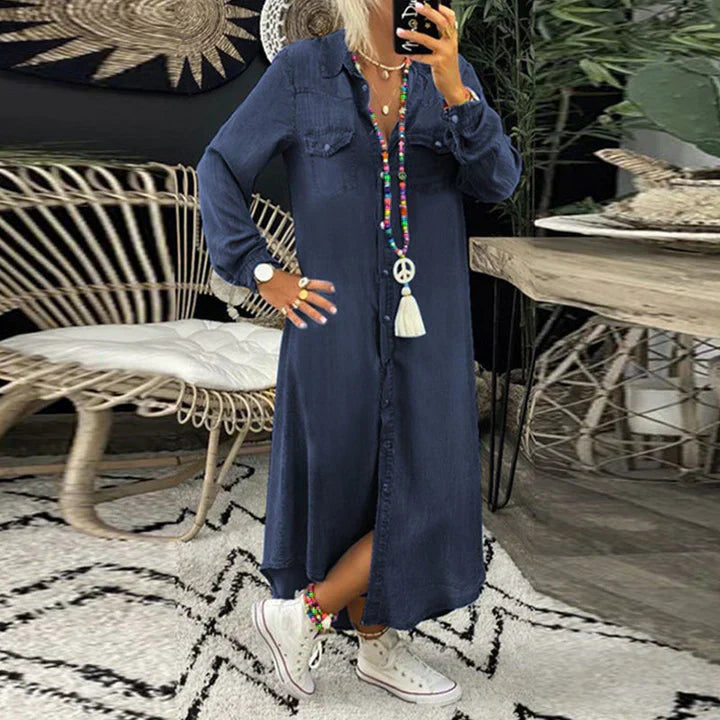 Casual Classic Denim Dress for Daily Wear