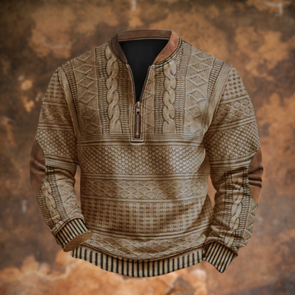 Classic Men's Cable Knit Pullover Sweater