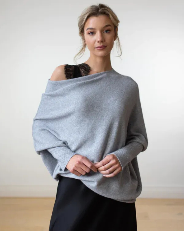 Feminine Knit Top with Bell Sleeve