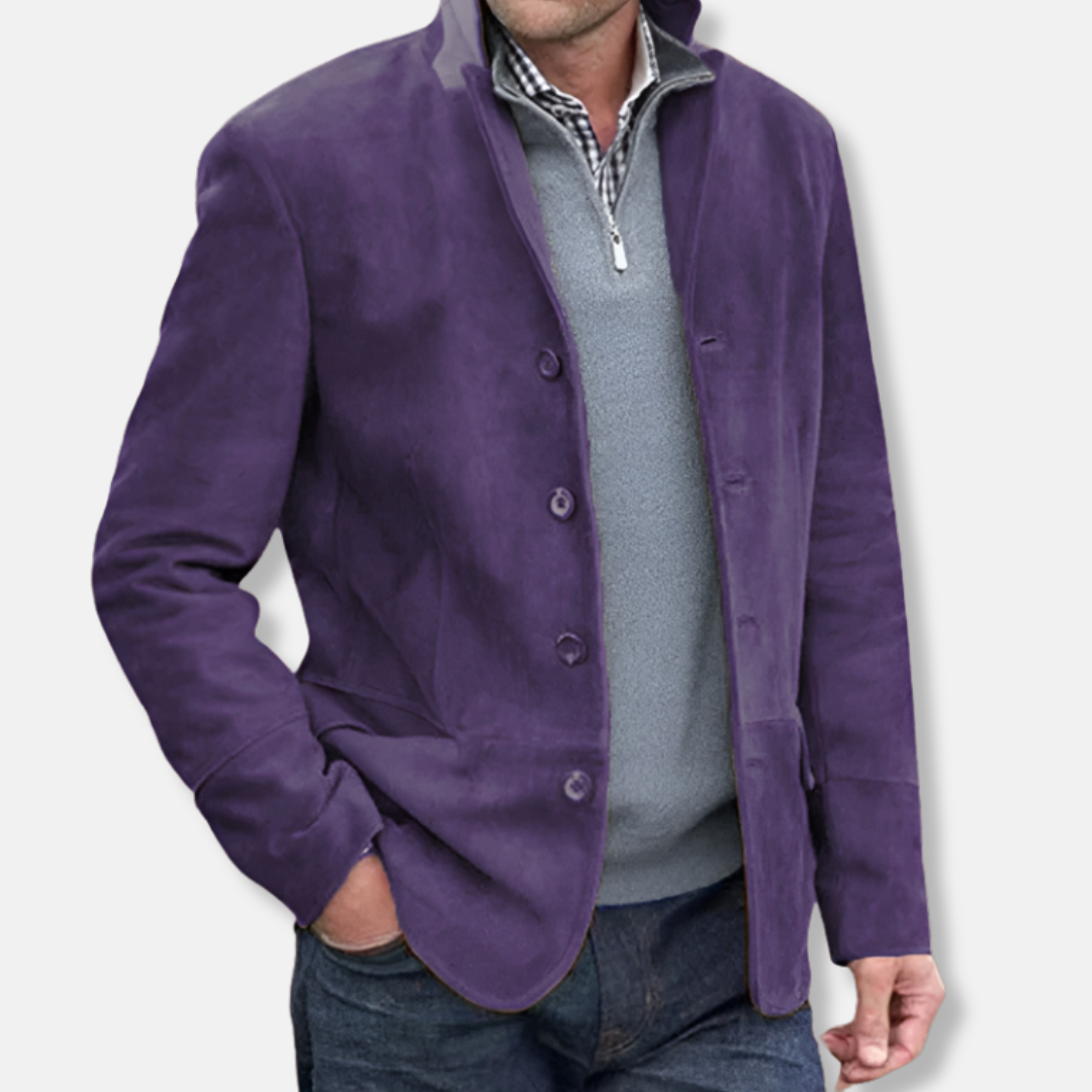 Classic Fit Mens Jacket Soft Button Coat