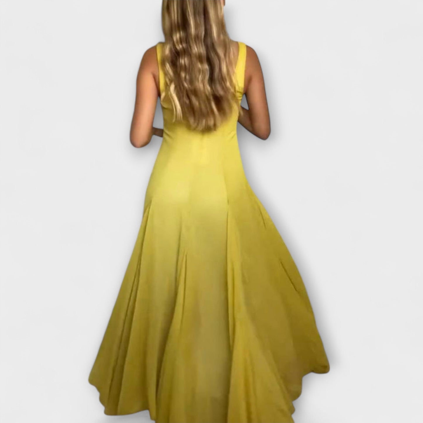 Elegant V Neckline Evening Dress for Women