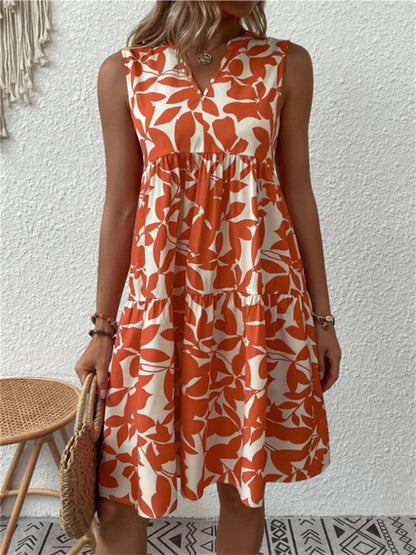 Elegant V-Neck Sleeveless Summer Dress