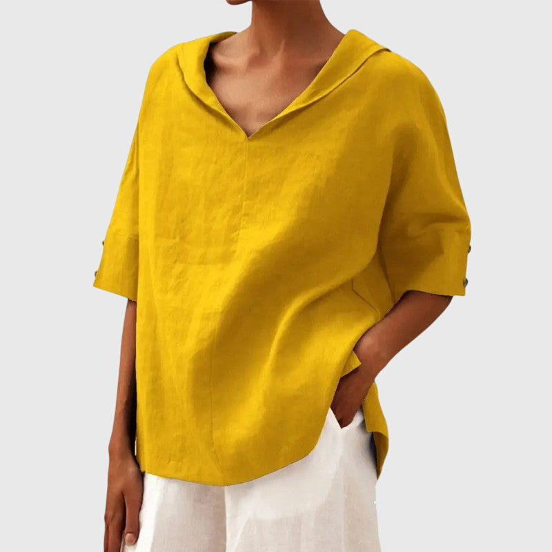 Women's Classic White Button Blouse