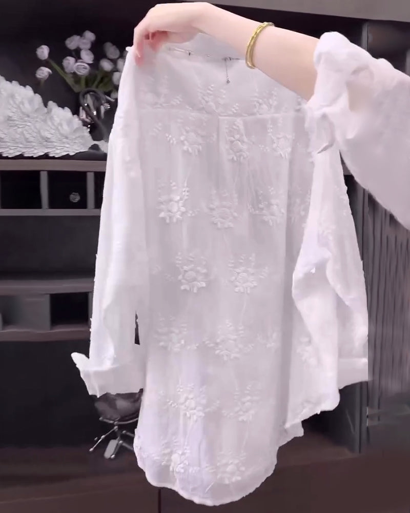 Casual Floral Relaxed Fit Blouse