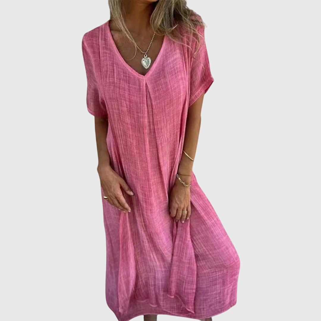 Elegant V-Neck Dress for Women