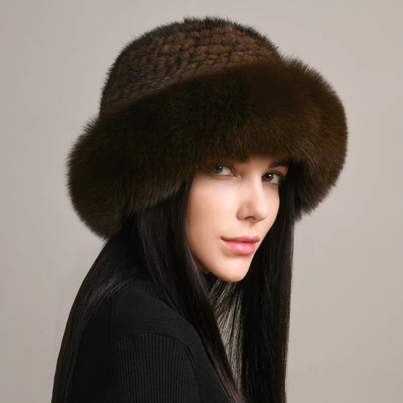 Luxury Fur Winter Beanie Hat