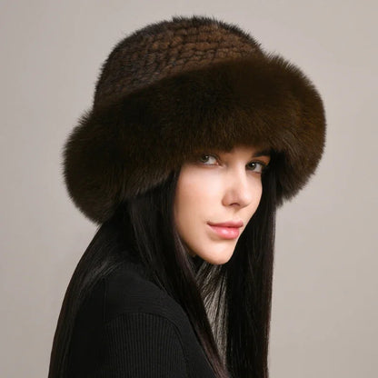 Luxury Fur Winter Beanie Hat