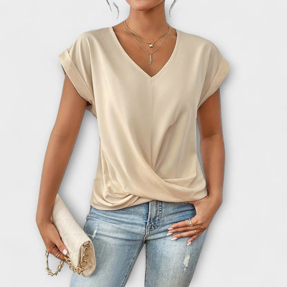Chic V-Neck Women's Blouse