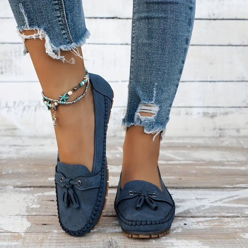 Elegant Bow Slip On Shoes for Women