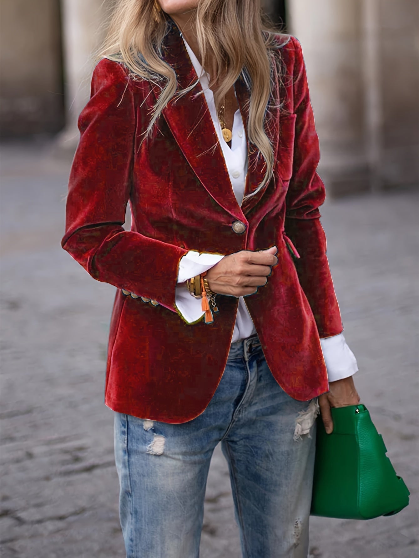 Slim Fit Classic Women's Blazer Jacket - Nocini