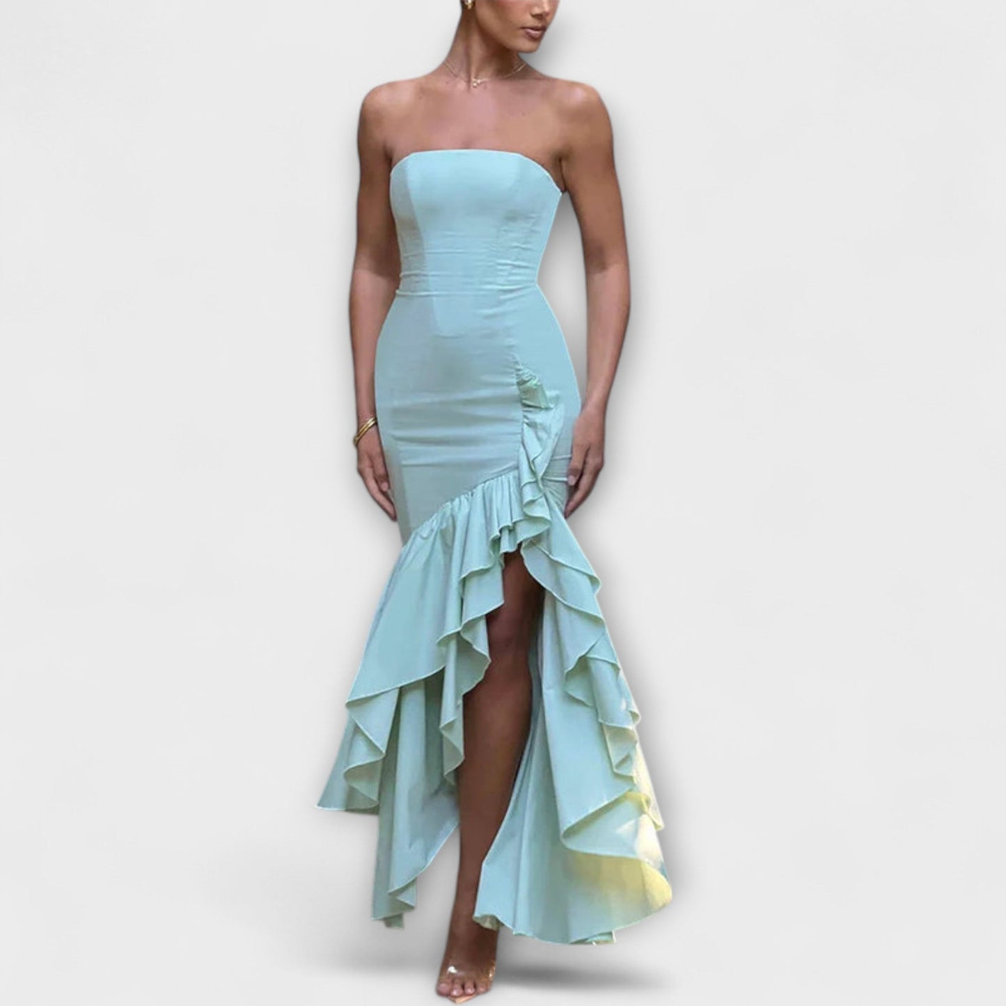 Elegant Sleeved Maxi Dress for Formal Occasions