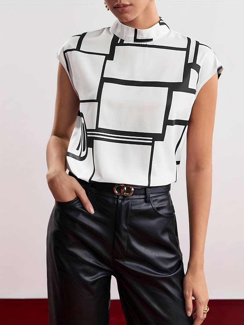 Women's Casual Graphic Print Short Sleeve Blouse
