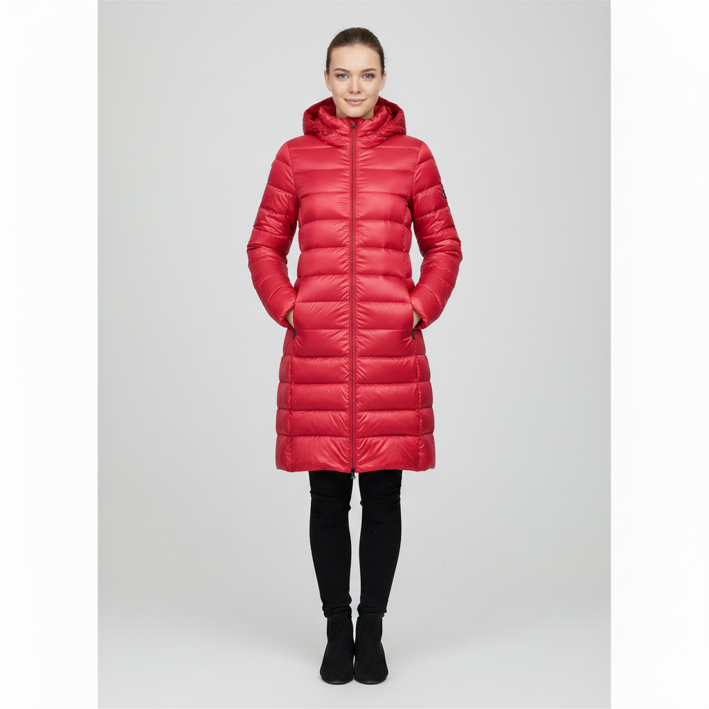 Women's Down Coat Slim Fit Hooded Jacket