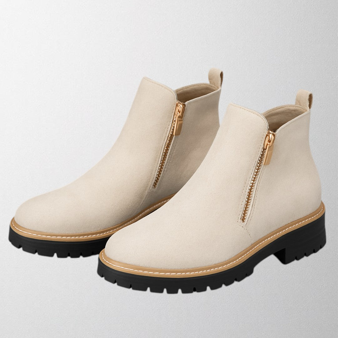 Comfortable Round Toe Zipper Boots