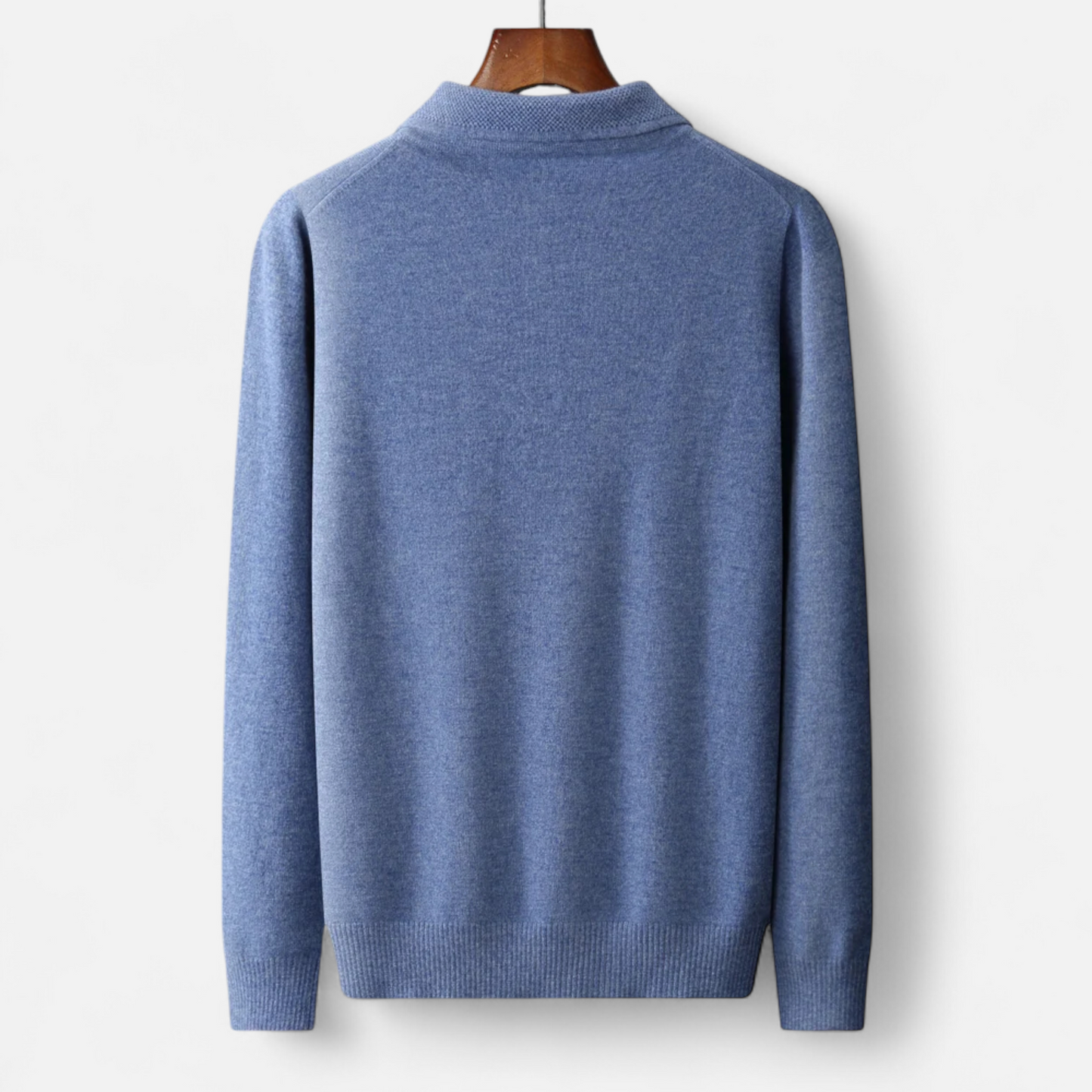 Men's Simple Long Sleeve Polo Shirt