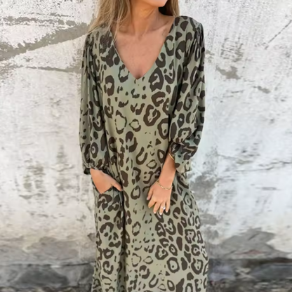 Elegant Floral Maxi Dress - Olytrend