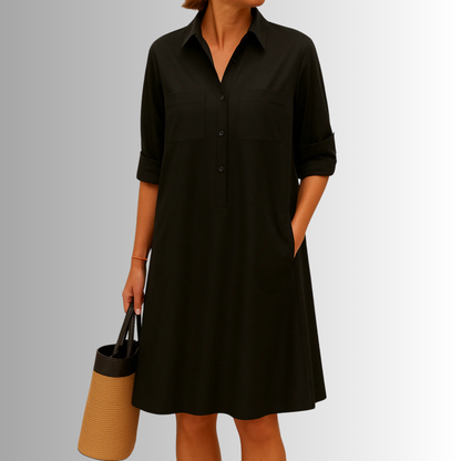 Comfortable Easy Wear Button Dress