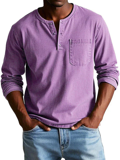 Classic Casual Men's Long Sleeve Shirt