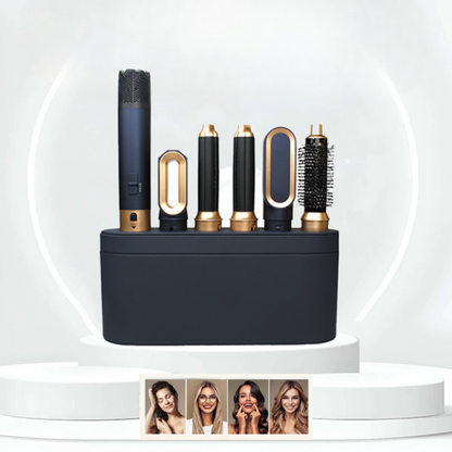 Premium 5-in-1 Ionic Hair Curler and Straightener Set - Pexav