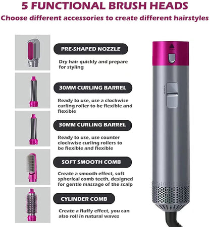 5-in-1 Warm Air Hair Dryer Brush – Aurevia-Nora Luxe