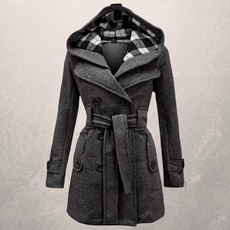 Ladies Waterproof Parka Coat with Hood and Fleece Lining - Nocini