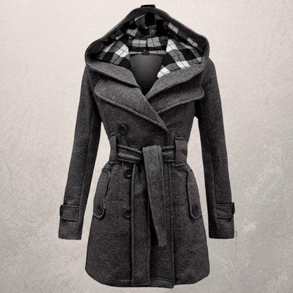 Ladies Waterproof Parka Coat with Hood and Fleece Lining - Nocini