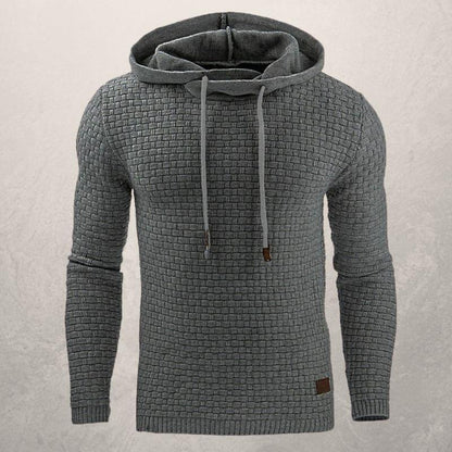 Men's Textured Hoodie Sweater