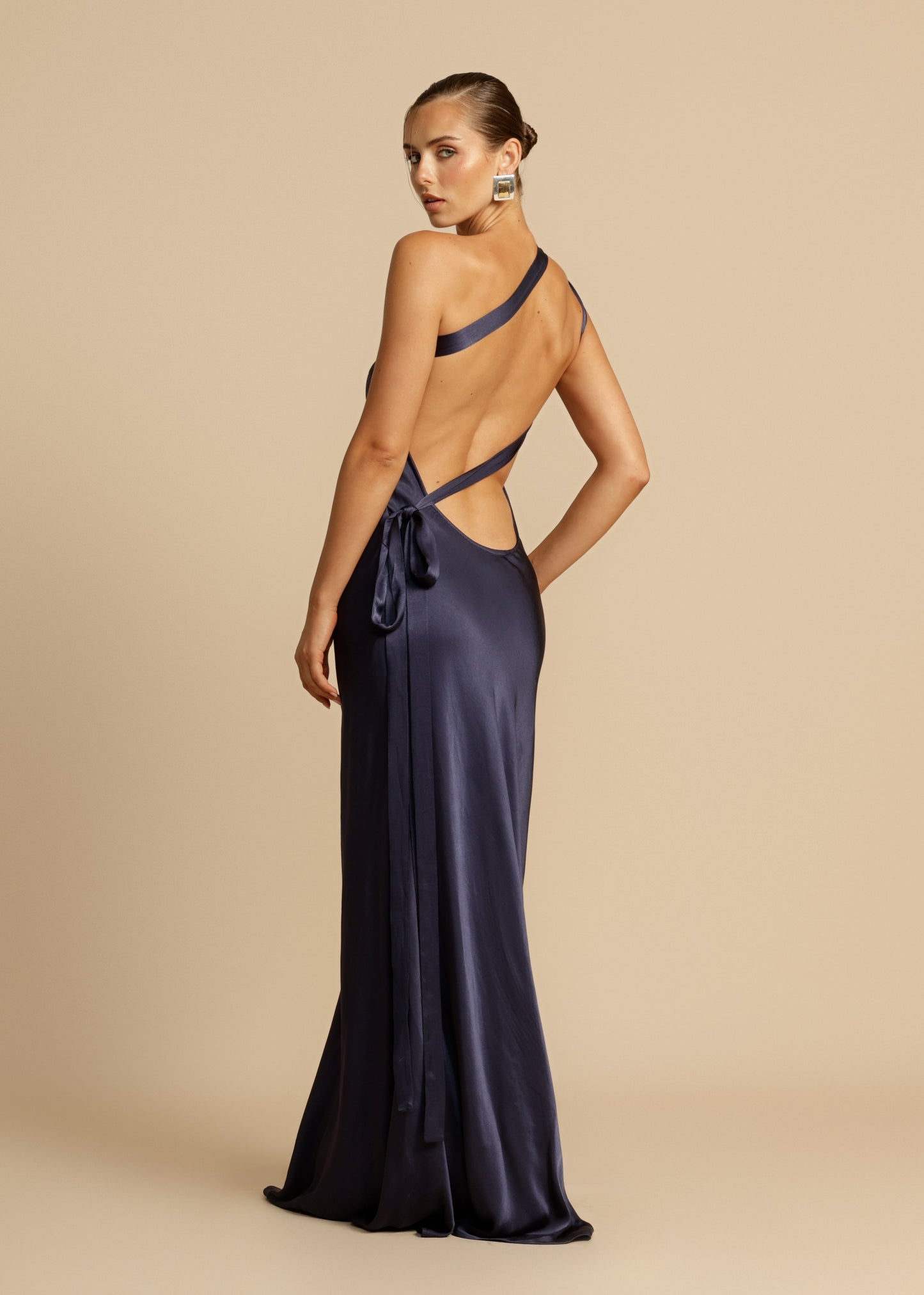 Elegant Women's One Shoulder Evening Dress