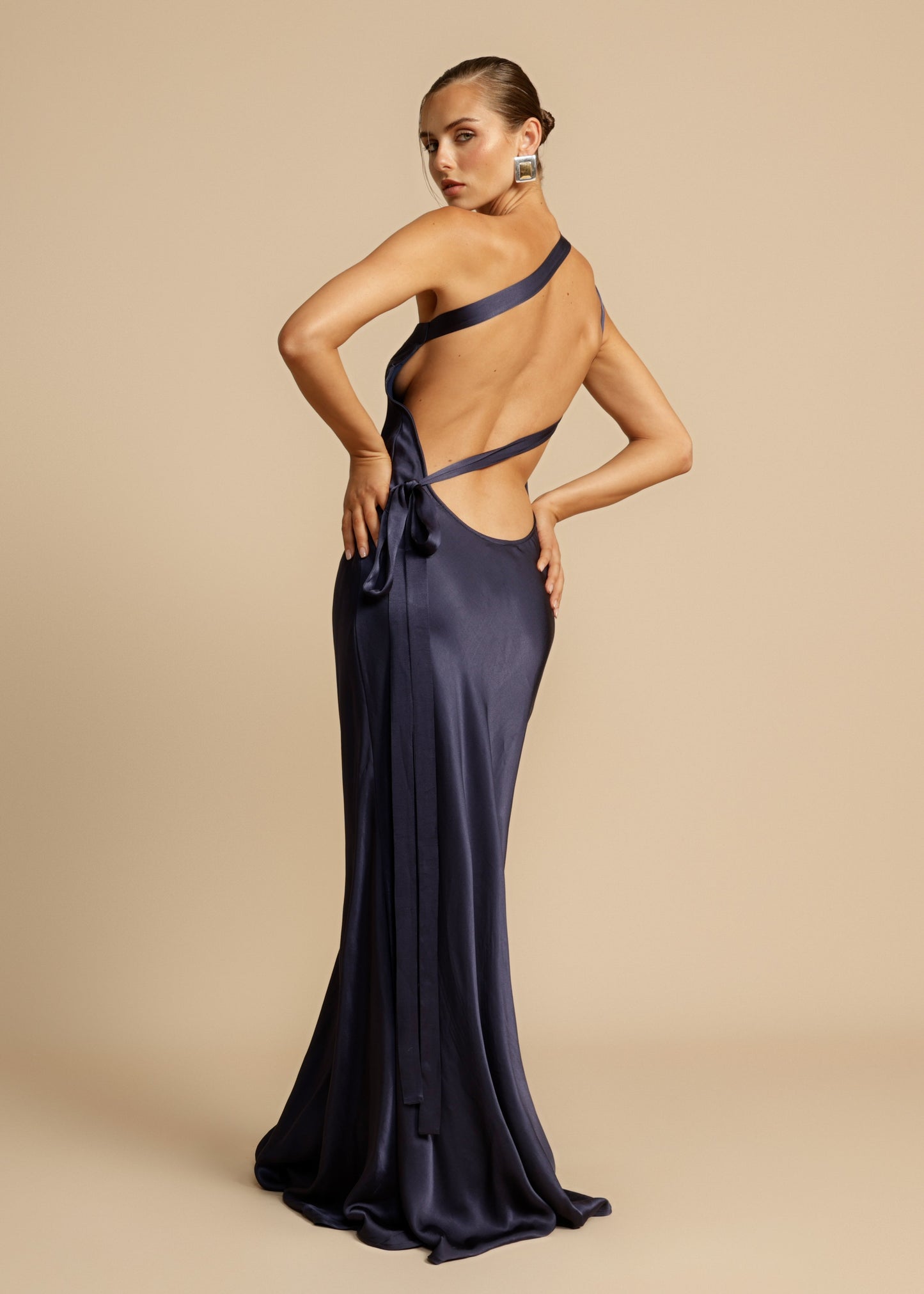 Elegant Women's One Shoulder Evening Dress