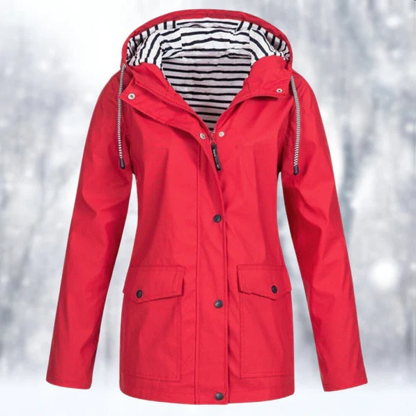 Ladies Waterproof Parka Rain Jacket