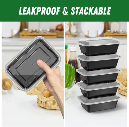 50-Piece Meal Prep Containers with Lids - SealMate-Nora Luxe