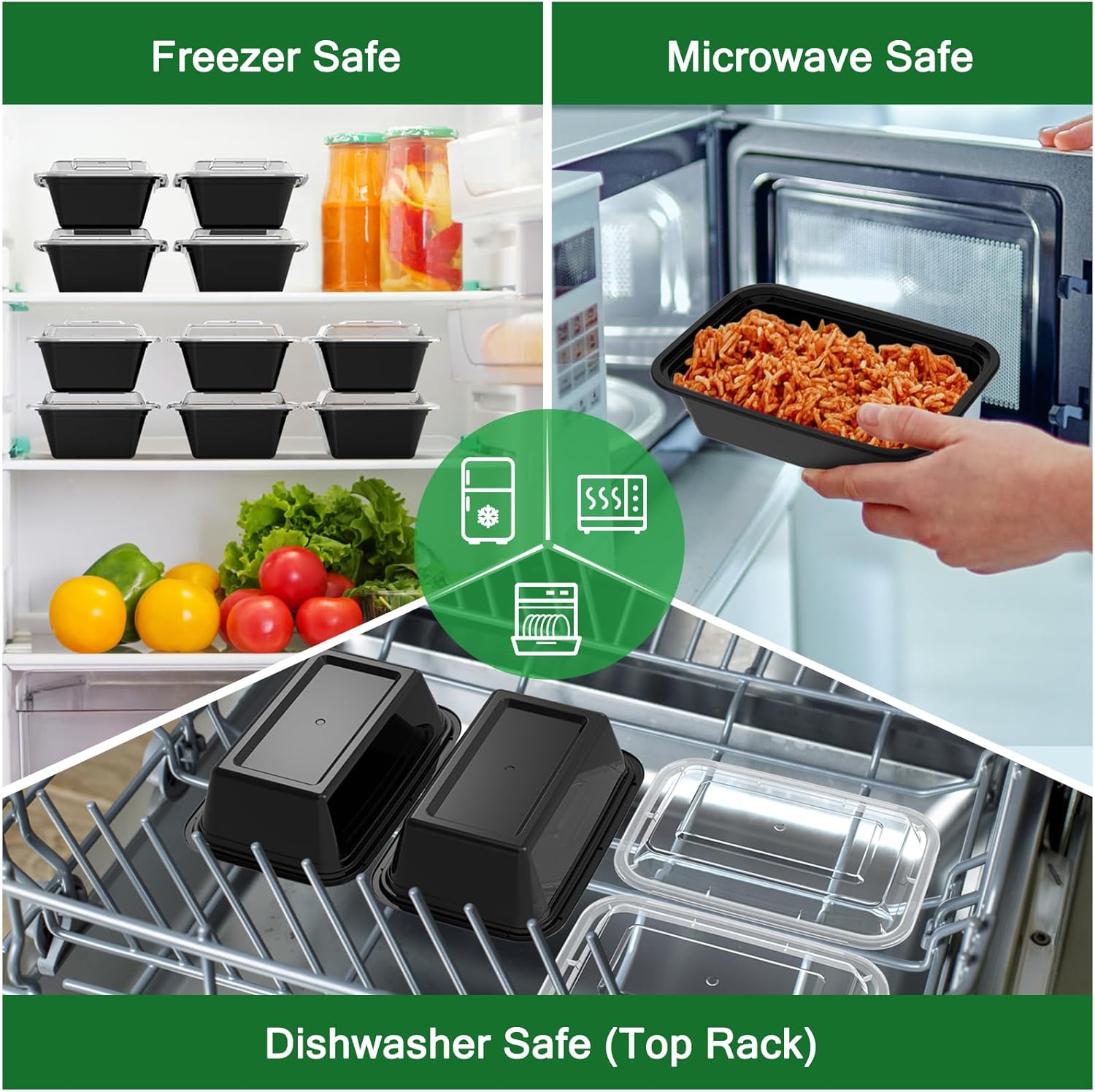 50-Piece Meal Prep Containers with Lids - SealMate-Nora Luxe