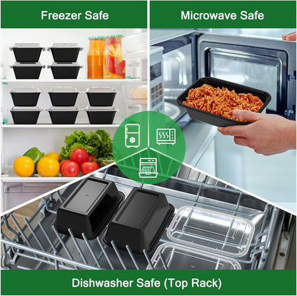 50-Piece Meal Prep Containers with Lids - SealMate-Nora Luxe