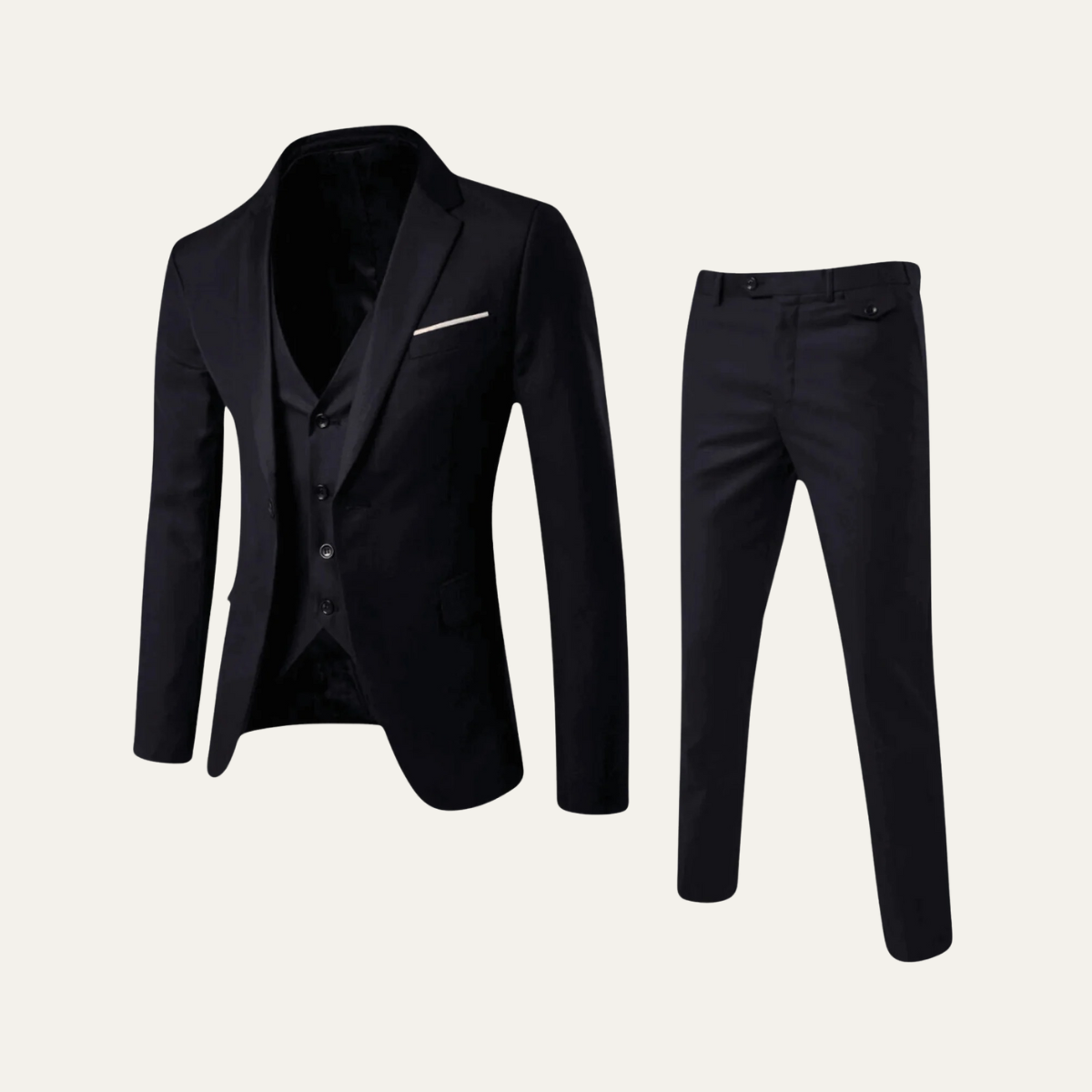 Classic Mens 3 Piece Suit - Jacket, Vest & Pants - Nocini