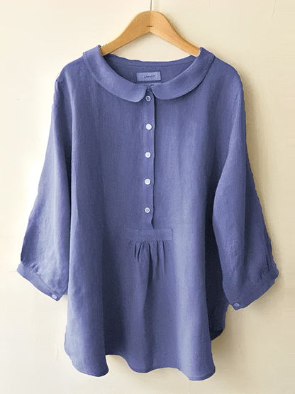 Relaxed Fit Womens Blouse with Short Sleeves