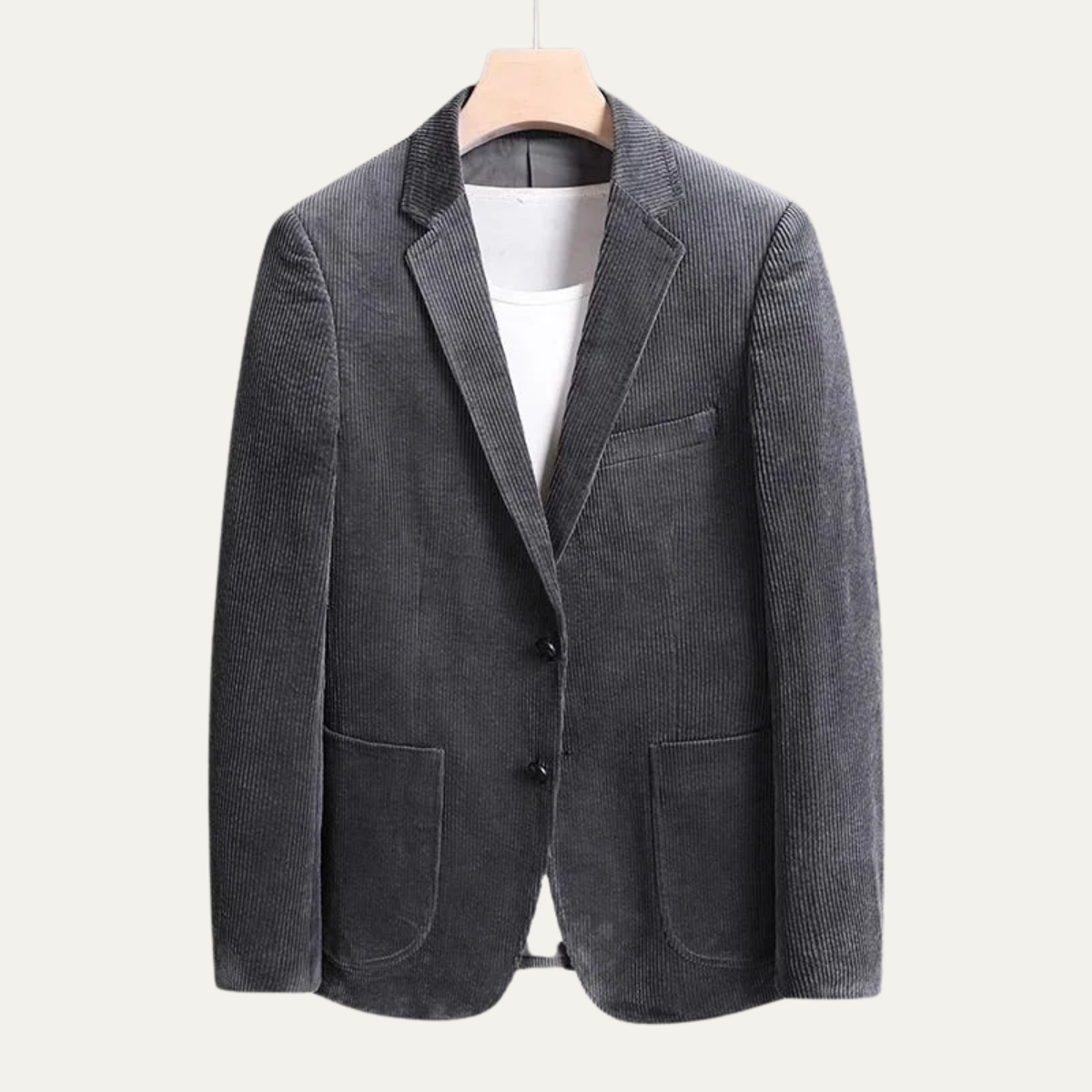 Classic Mens Slim Fit Corduroy Blazer Jacket