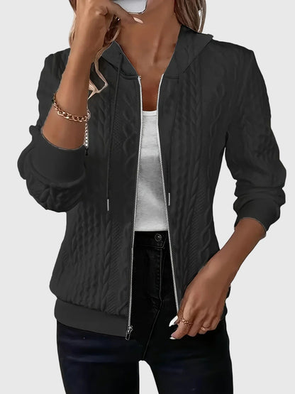 Women's Zip Front Hooded Sweatshirt