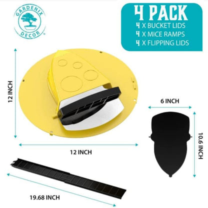 Humane 4-Pack Mouse Trap Bucket Lid Covers