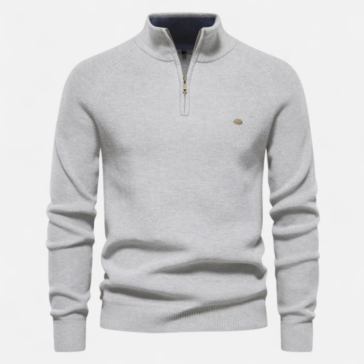 Classic Men's Cotton Quarter Zip Jumper Sweater - Nocini